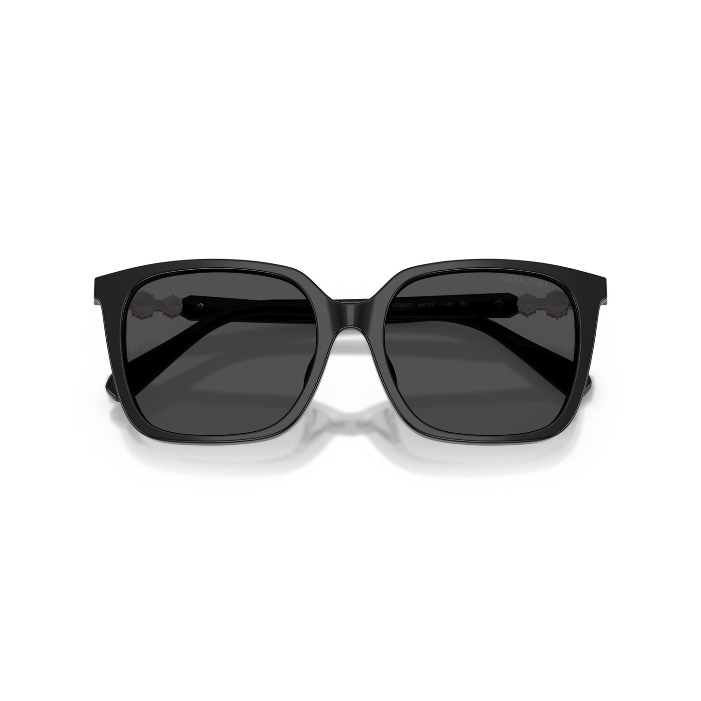 0Sk6053D Square Frame Acetate Sunglasses with Crystal Embellishments