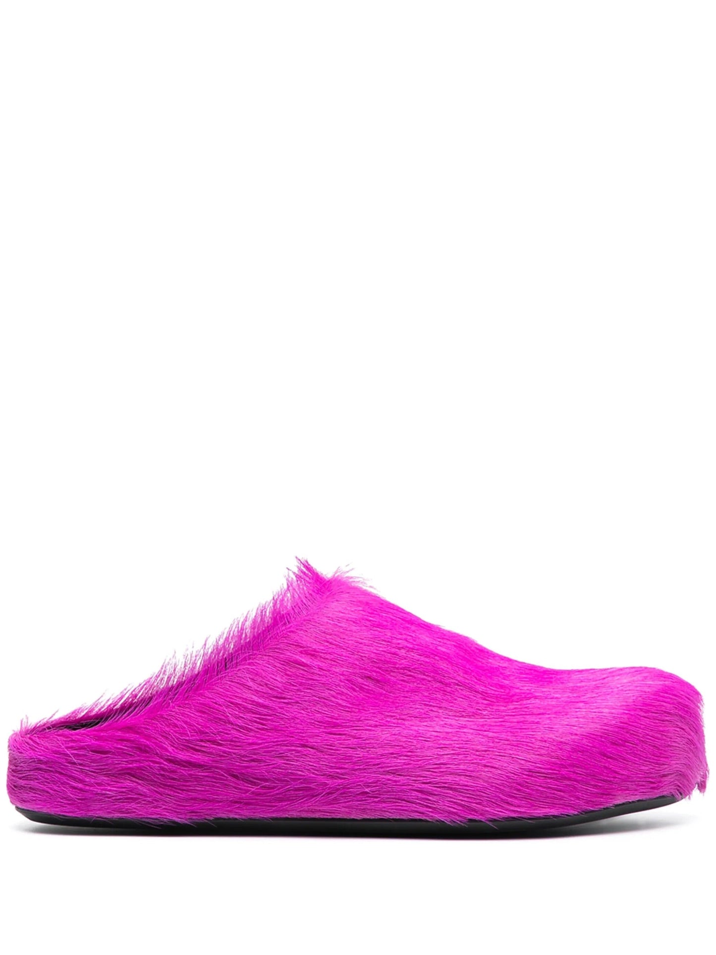Marni Fussbet Sabot Calf-Hair Slippers Mules