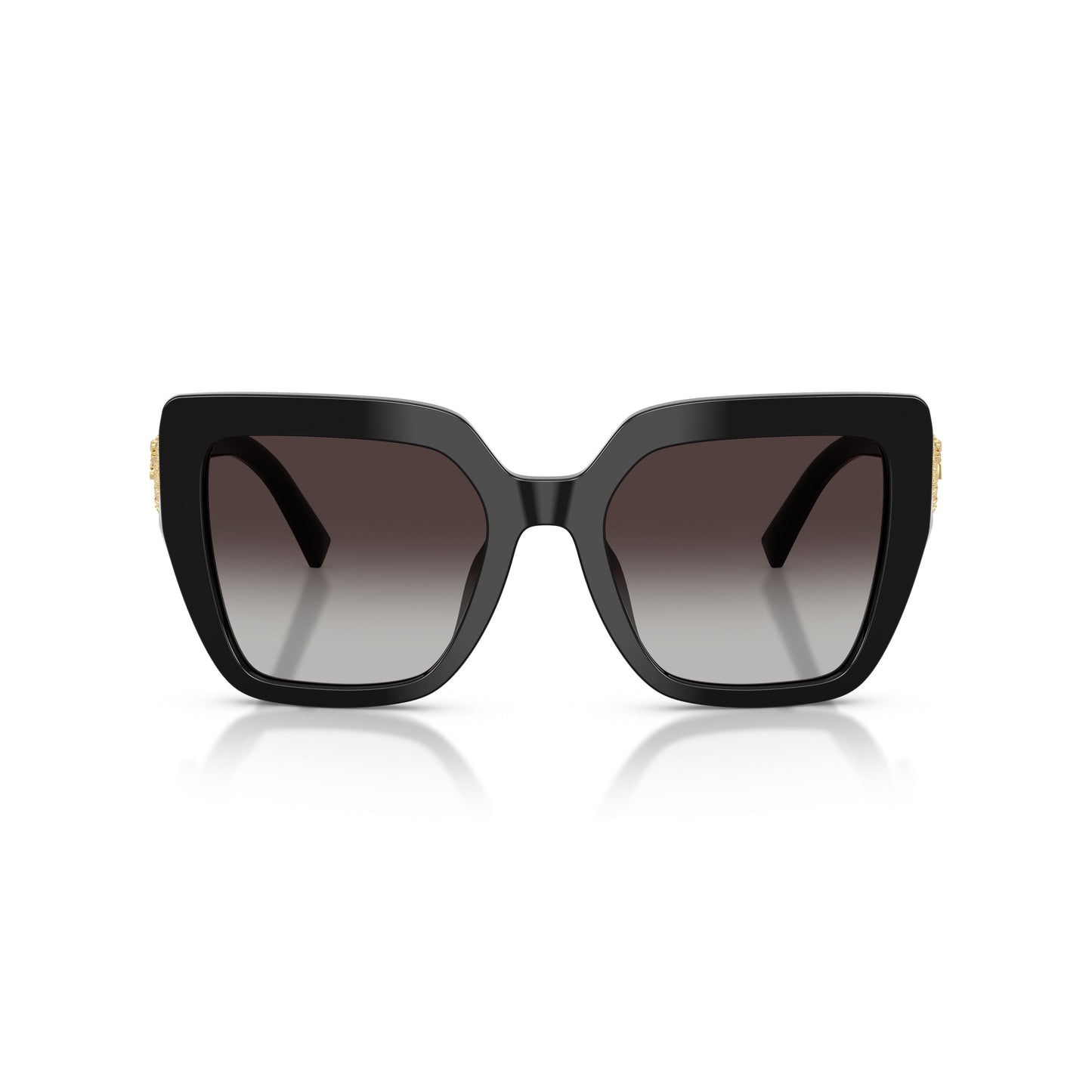 Oversized Square Frame Sunglasses With Heart Accents