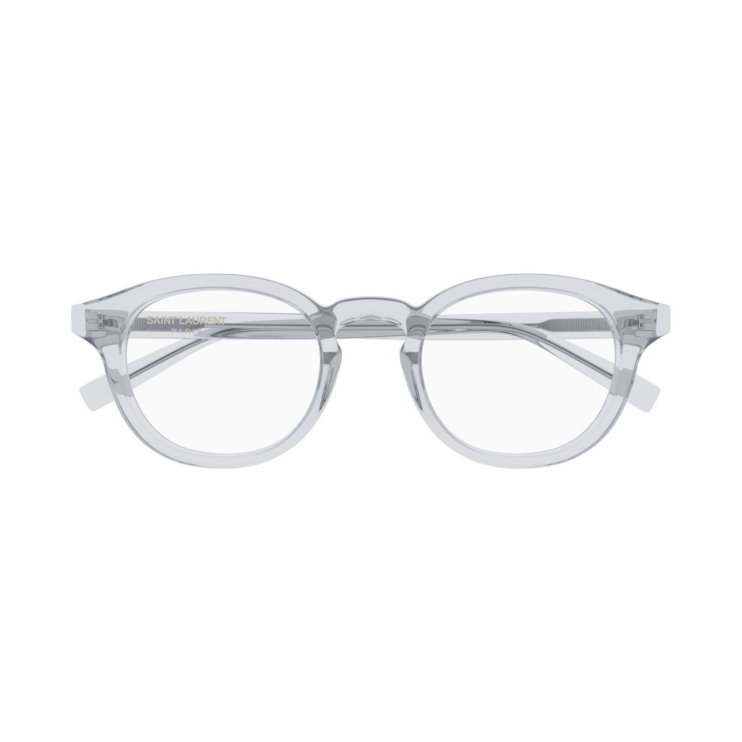 Translucent Frame Round Square Eyeglasses With Slim Temples