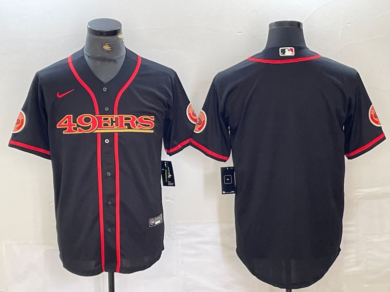 Men's San Francisco 49ers Black Joint Edition Blank jersey