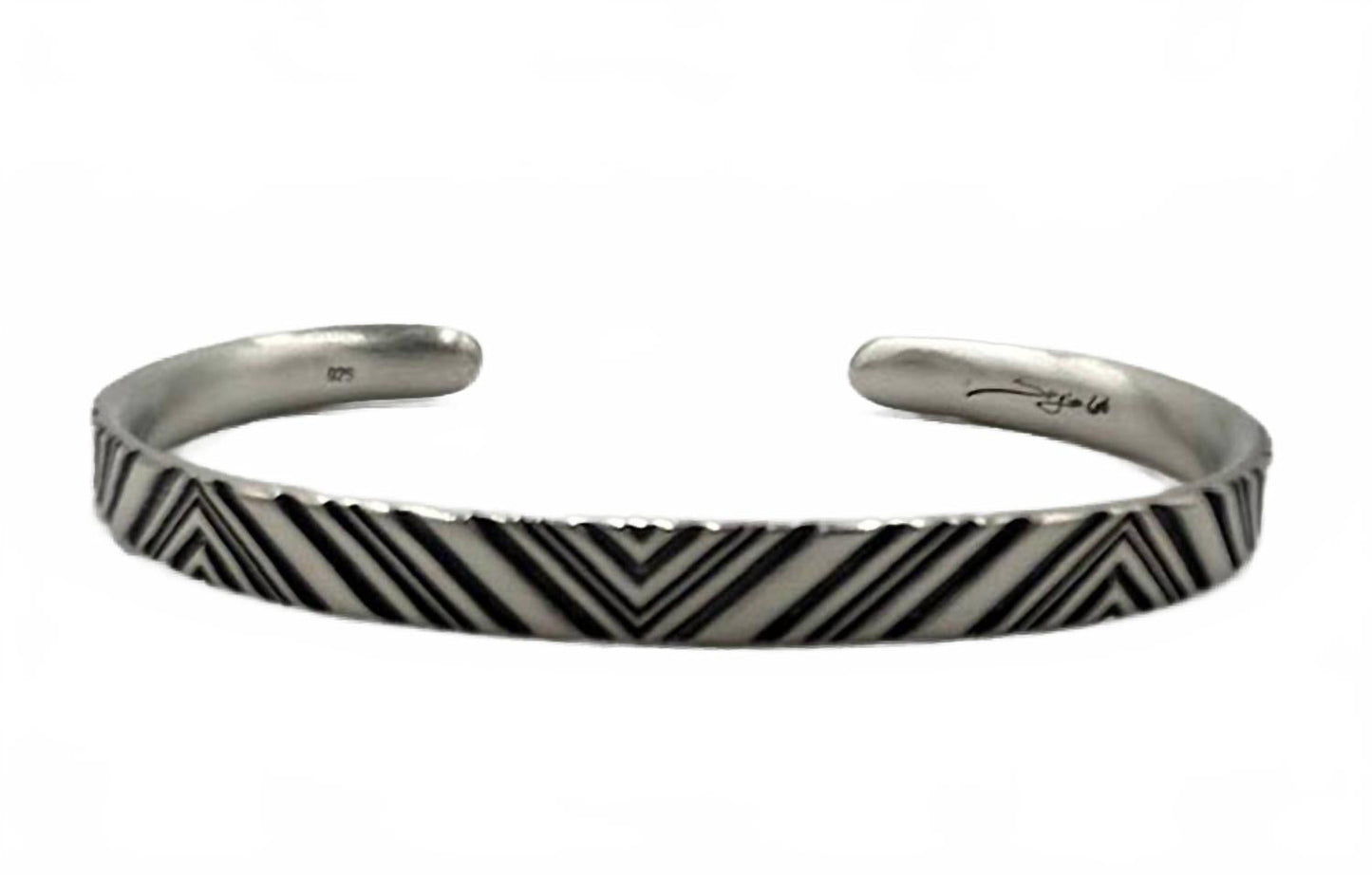 Men's Crafted Trinity Bracelet In Silver