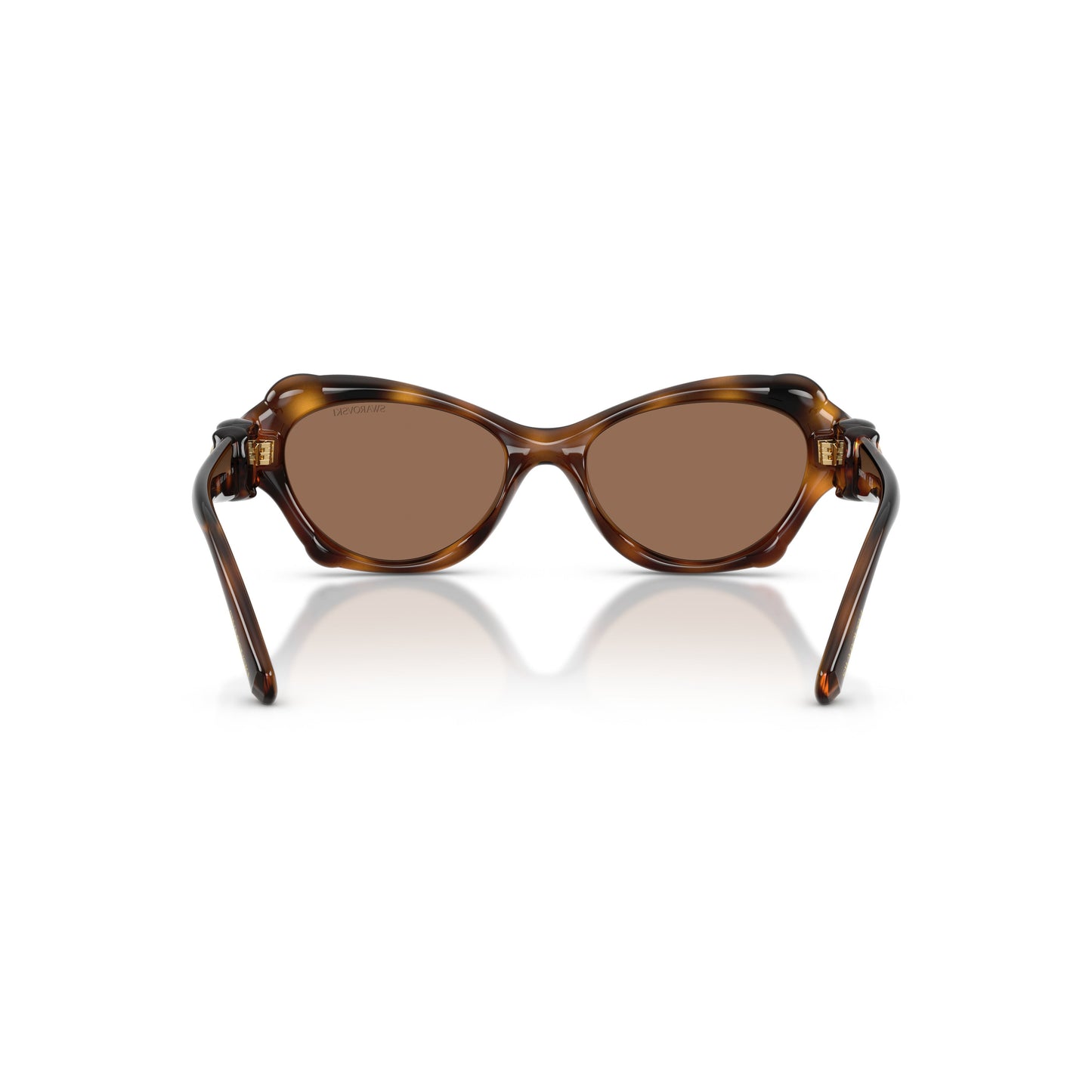 0Sk6050 Tortoiseshell Cat-Eye Sunglasses with Gold Emblem