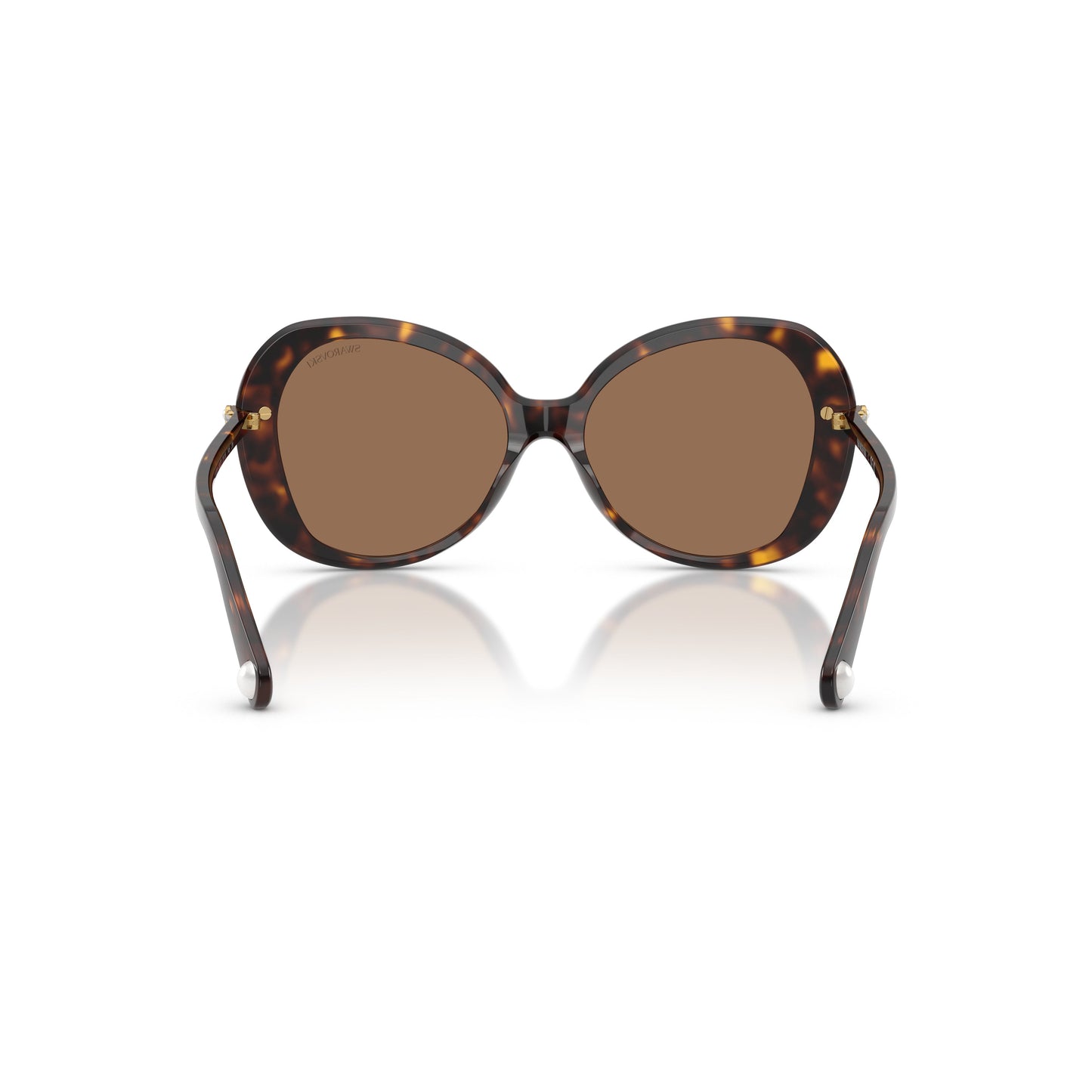 0Sk6059 Oversized Tortoiseshell Sunglasses with Crystal Accents