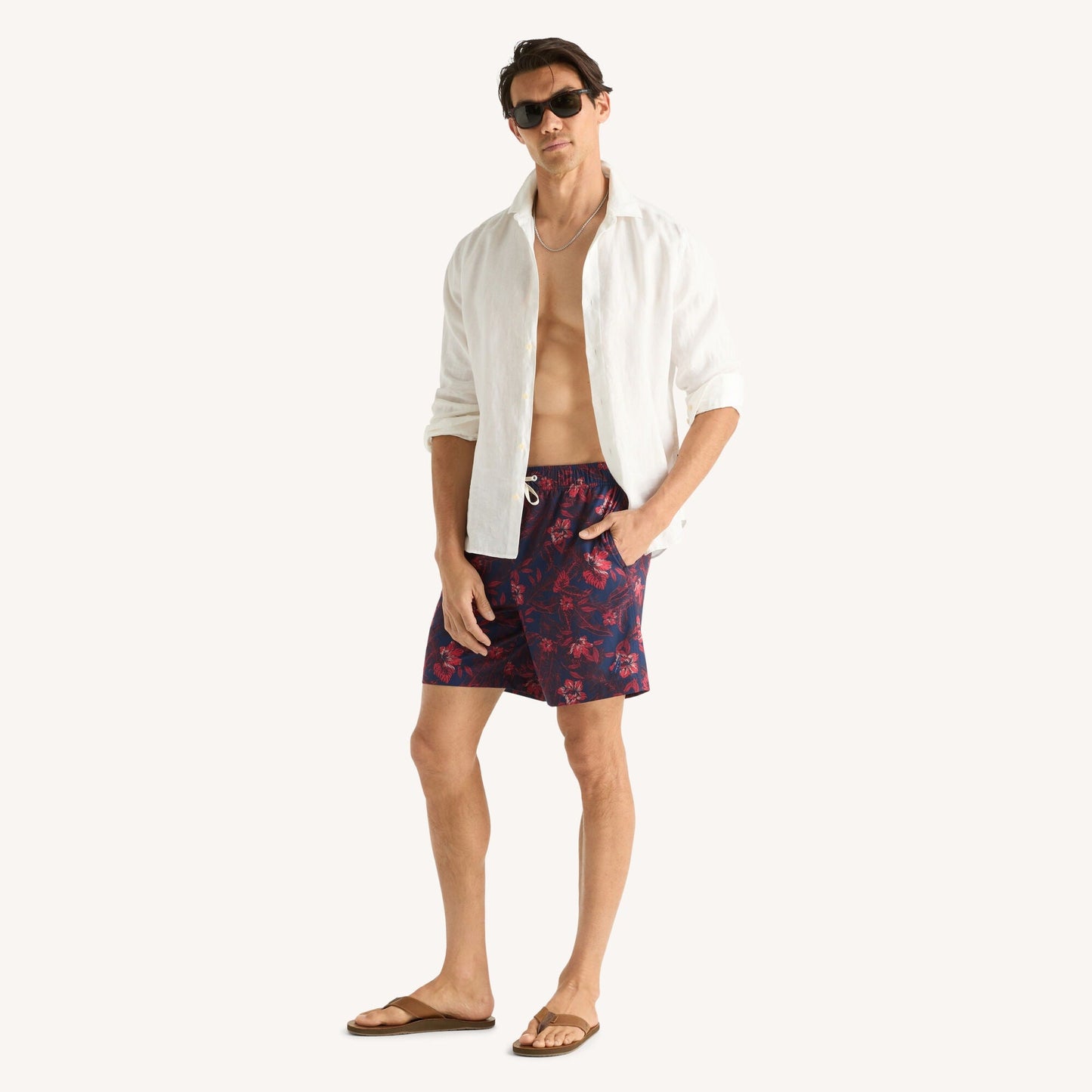 Nautica Mens 7" Printed Quick-Dry Swim
