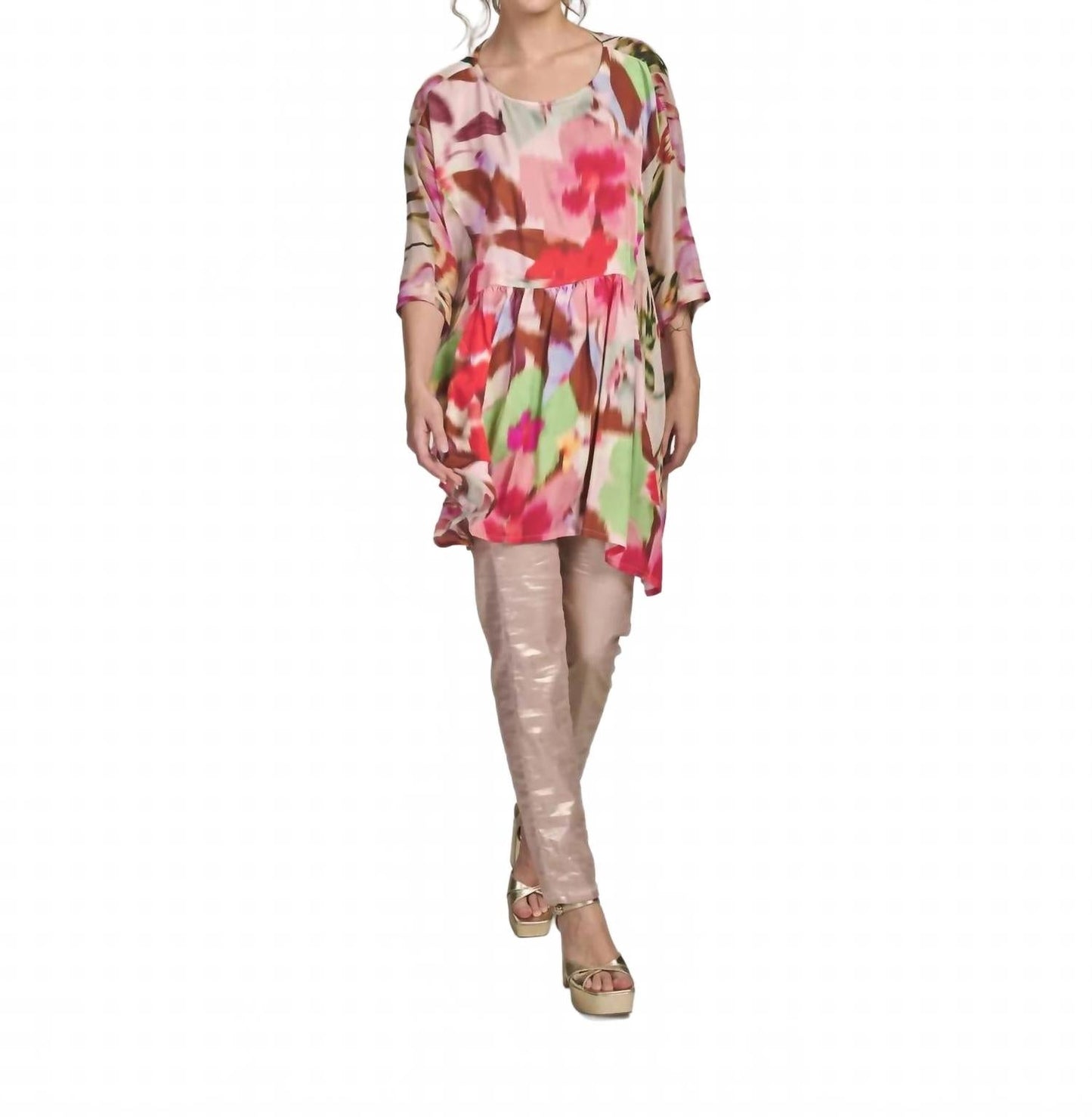 Iconic Stretch Jeans In Metallic Powder