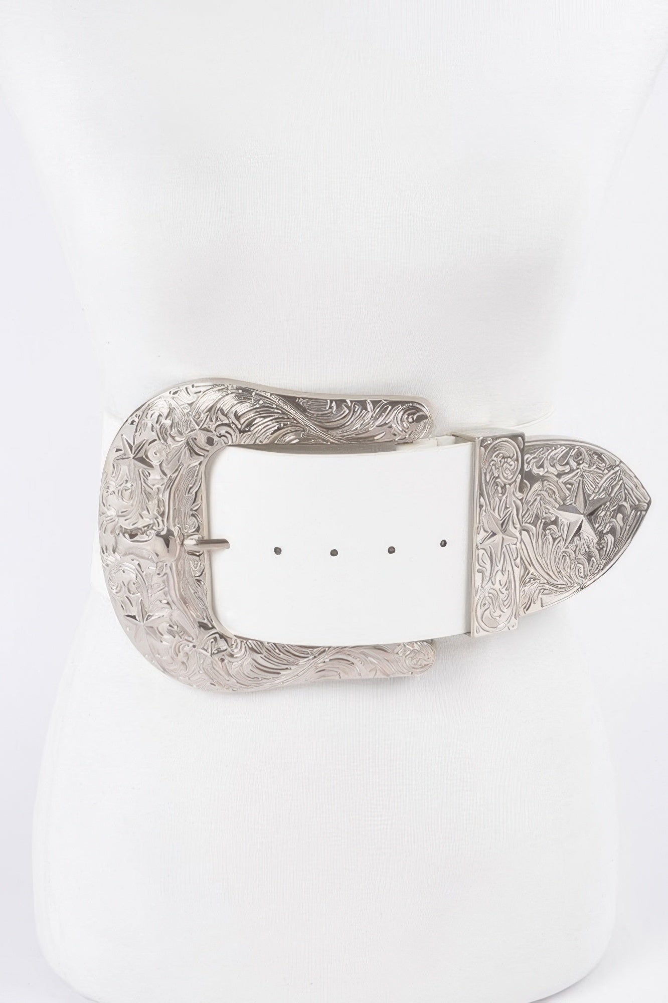 Wide Plus Size Waist Belt with Big Buckle Design