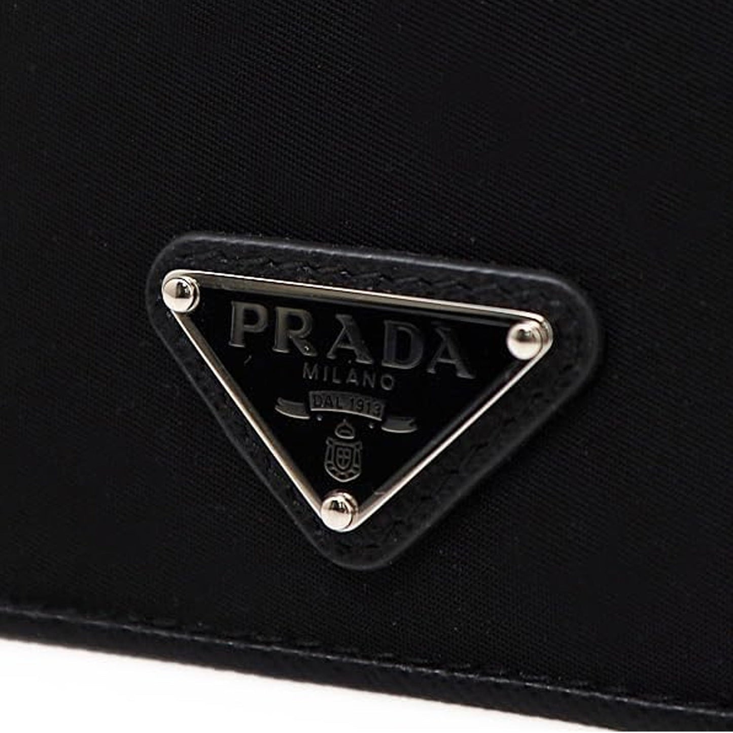 Prada Nylon And Leather Card Holder Women