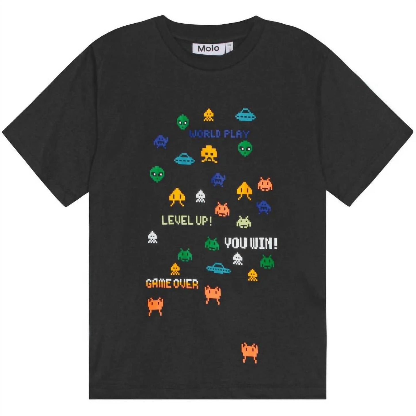 Boy's Riley Game Over Short Sleeve Tee In Black