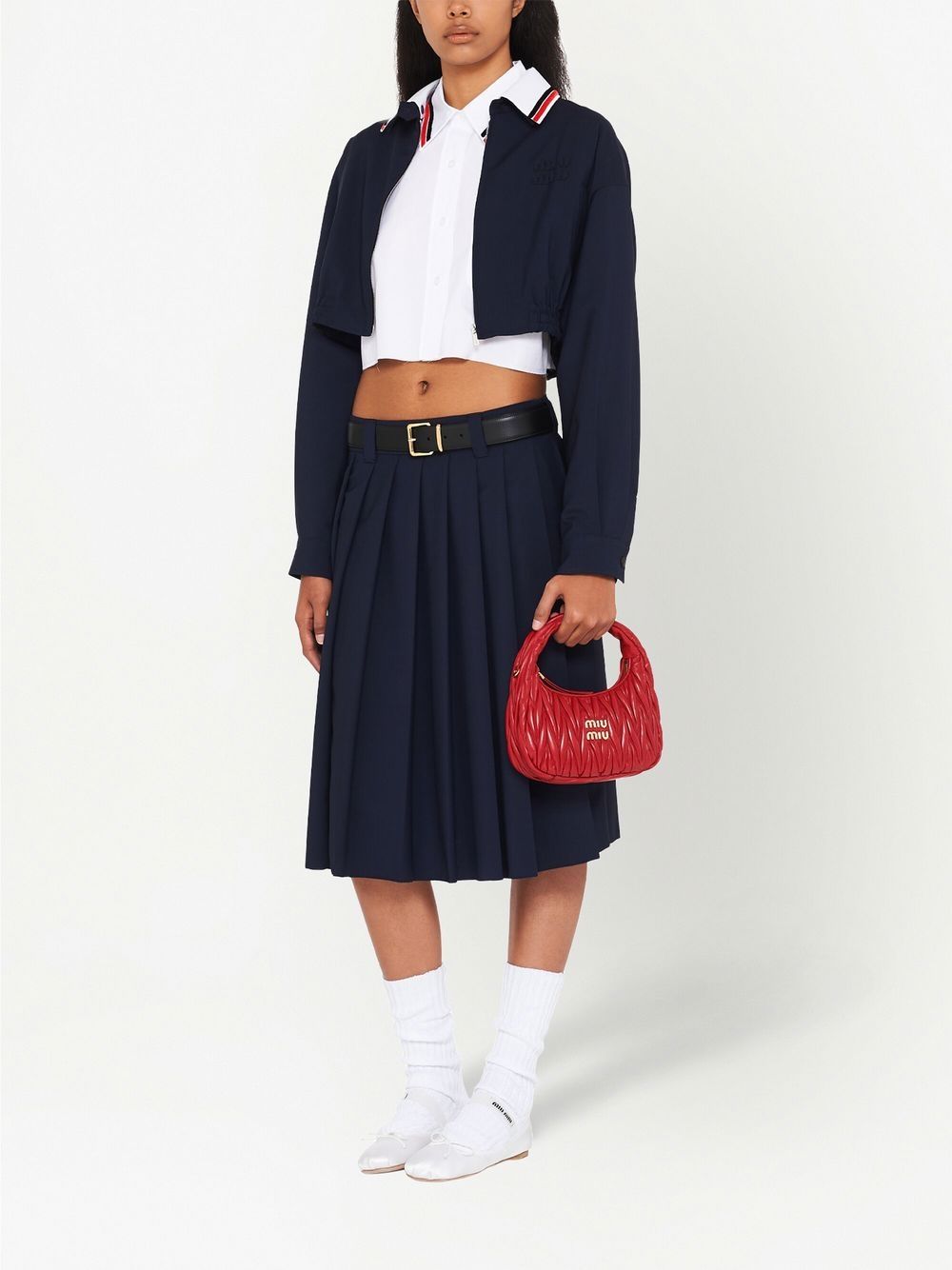 Miu Miu Women Wander Small Leather Hobo Bag