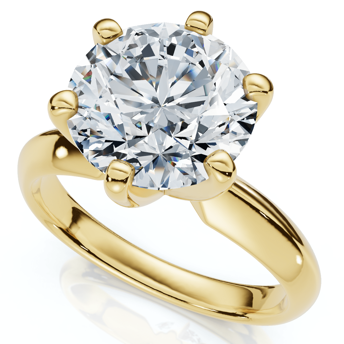 2 1/2 Carat Certified Diamond Solitaire Engagement Ring 14k Gold Lab Grown