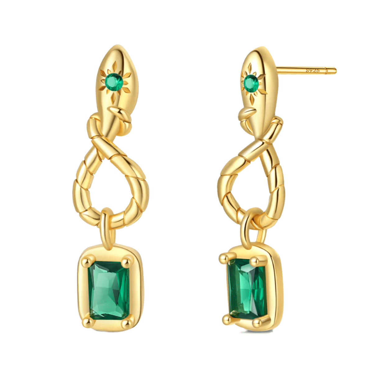 Gold Knot Drop Earrings