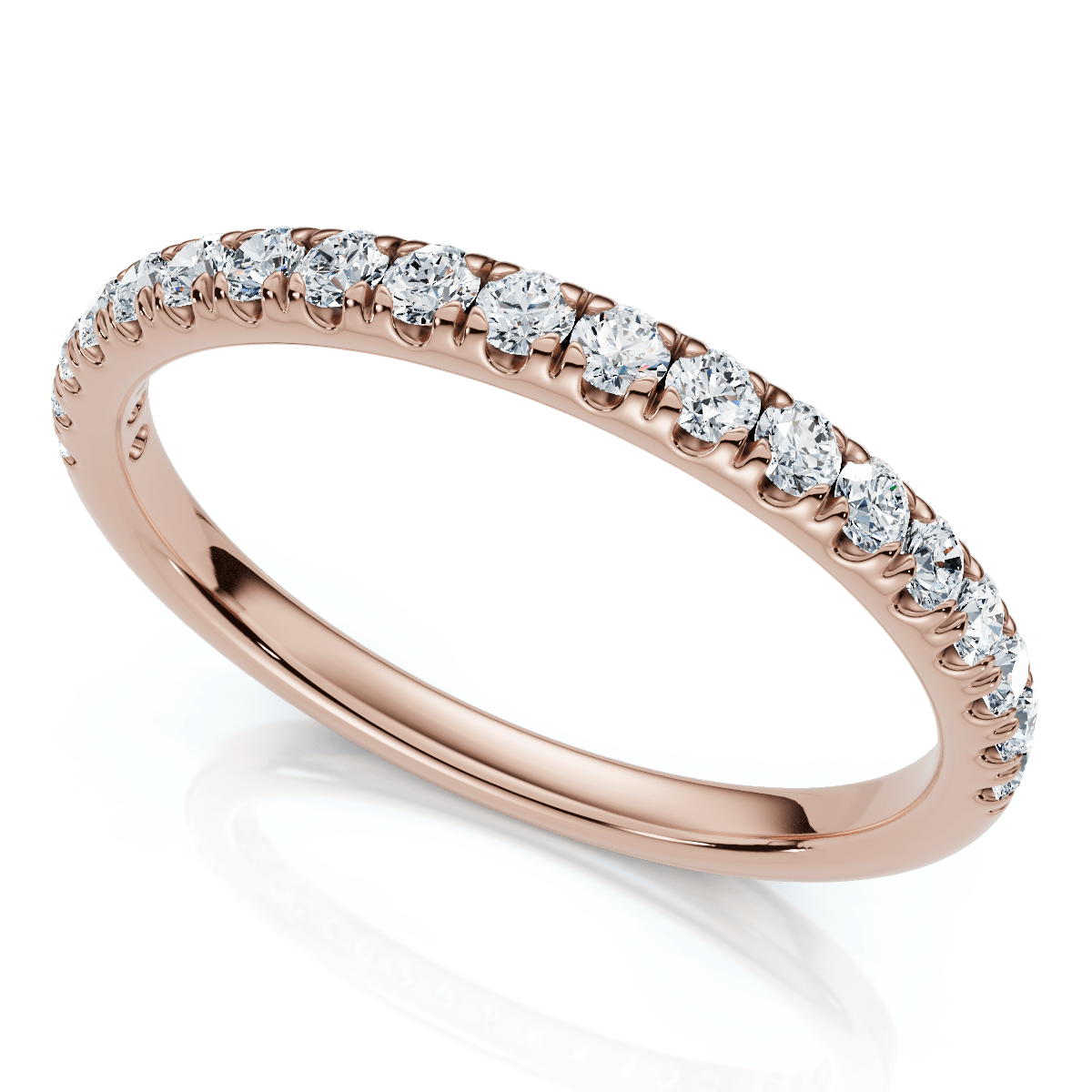1/4Ct Pave Diamond Wedding Ring 14k Gold or Platinum Anniversary Band Lab Grown