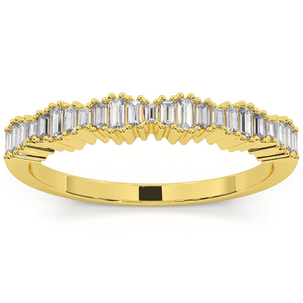 1/3Ct Baguette Cut Designed Anniversary Band 14k Gold Lab Grown