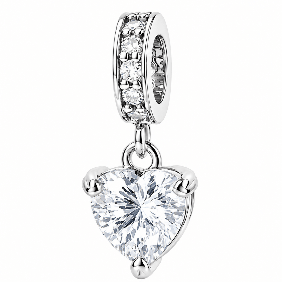 Heart Birthstone Dangle Charm