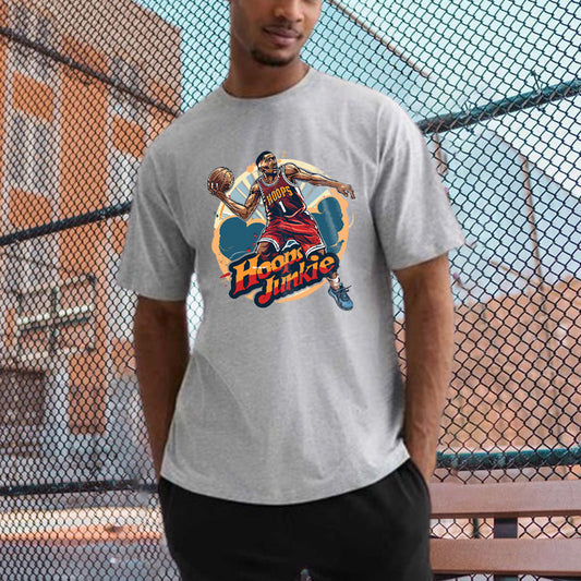 Hoops Junkie Basketball Player Men's Loose Fit T-Shirts