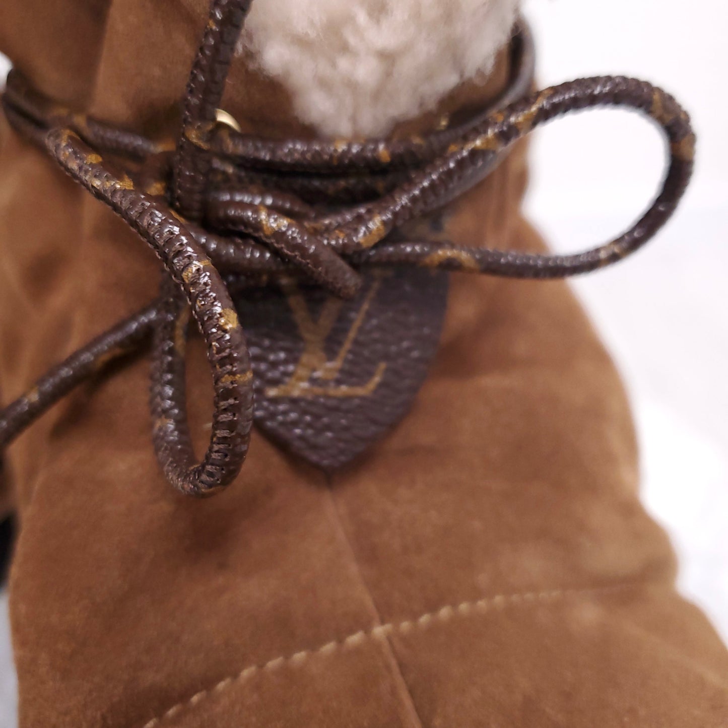 LOUIS VUITTON SUEDE PILLOW BOOTS - SIZE 36