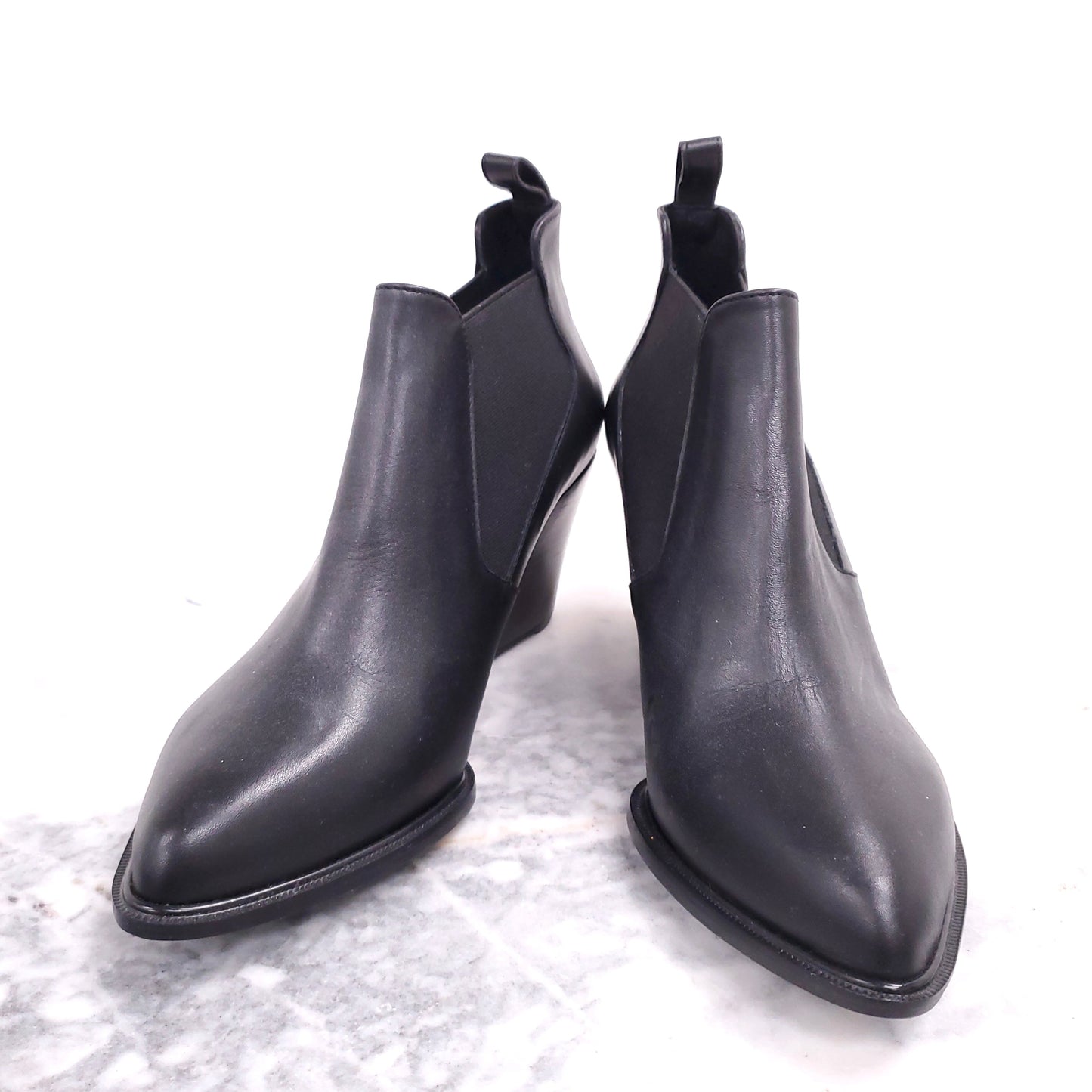 ROBERT CLEGERIE BLACK ANKLE BOOTS WITH BLOCK HEEL($650) - SIZE 39