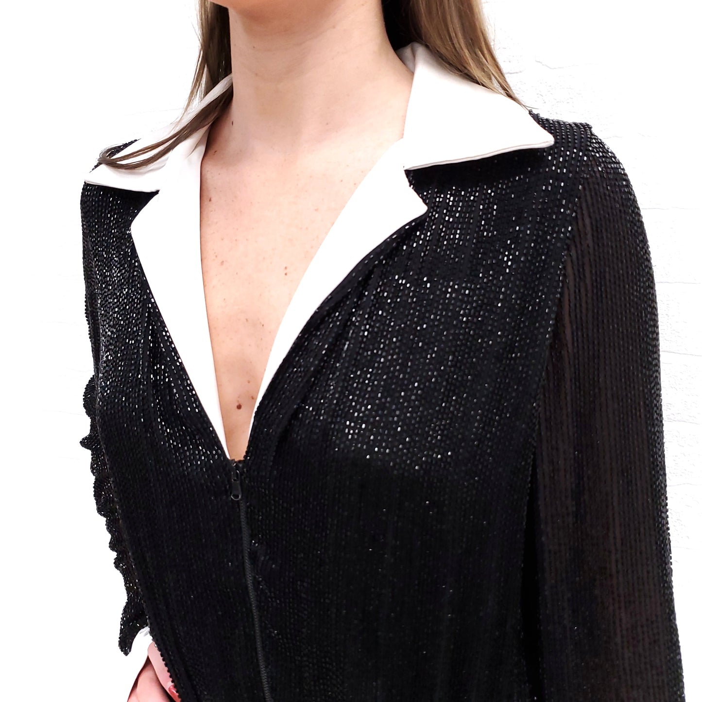 NAEEM KHAN SEQUIN JUMPSUIT - SIZE 8