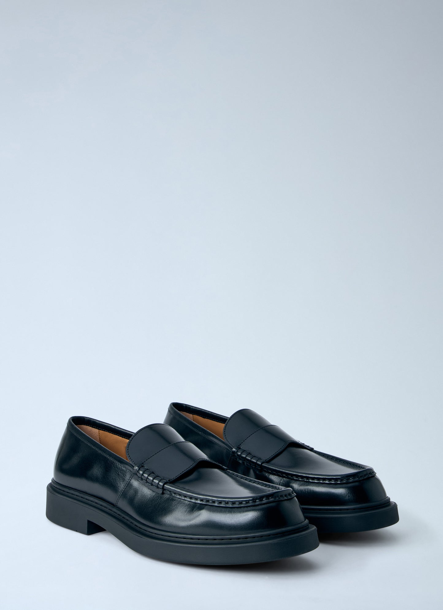 Jil Sander Men Brushed Leather Loafers