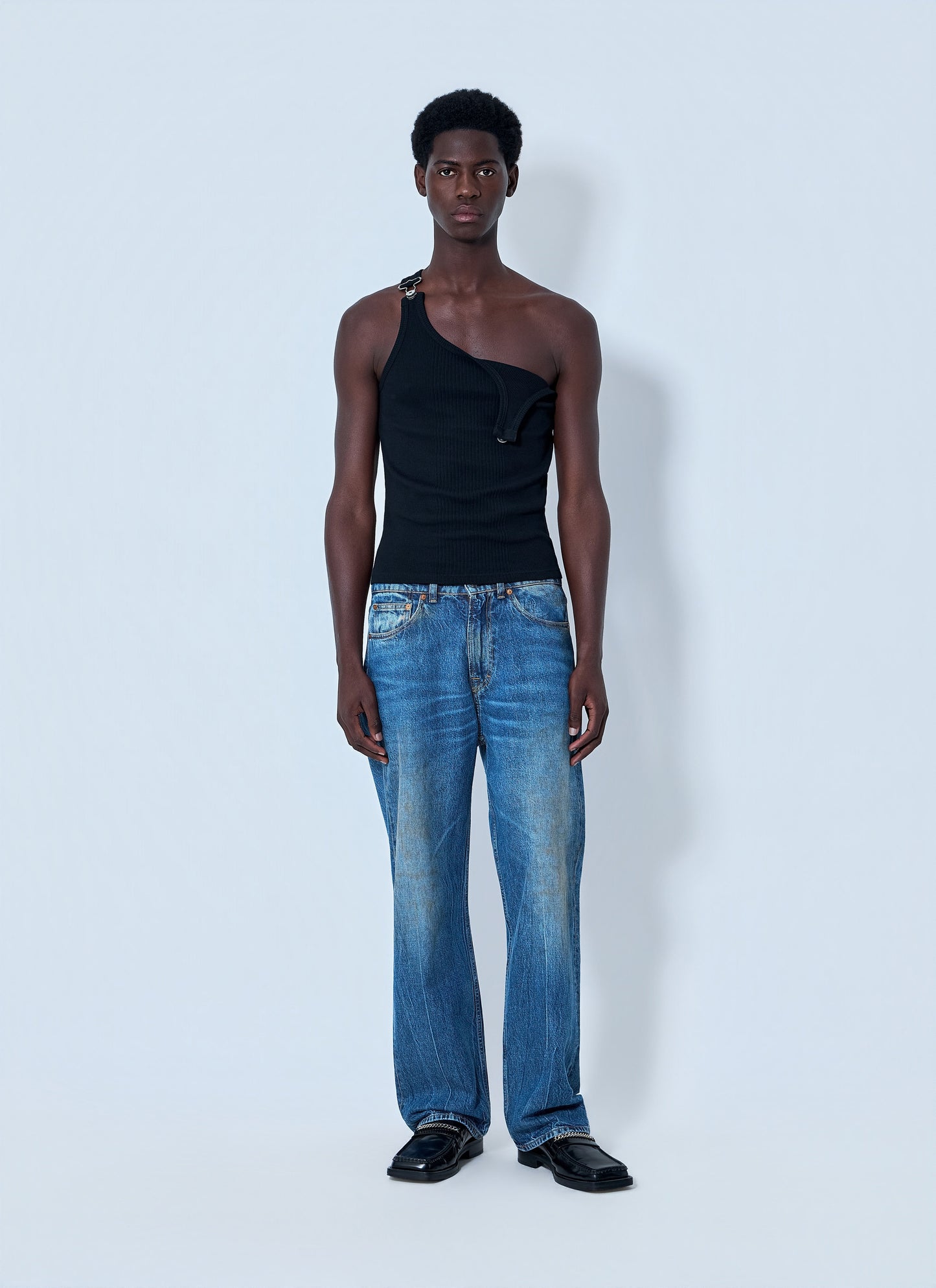 Jean Paul Gaultier Women Ribbed Tank Top With Metal Hardware