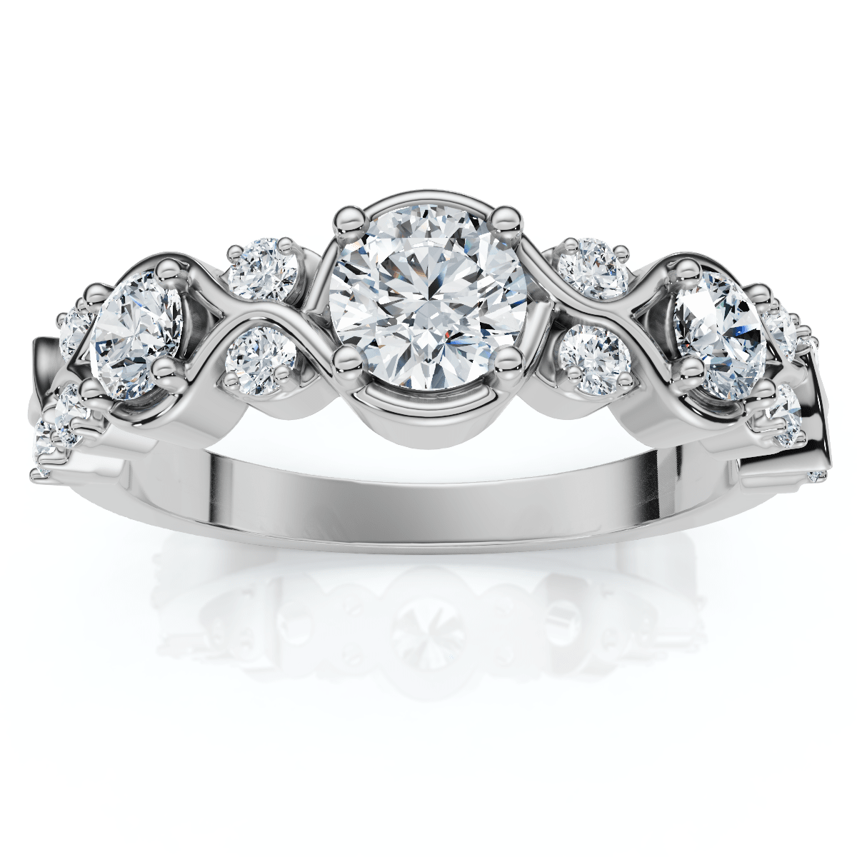 1/2Ct Minerva Diamond Wedding Anniversary Ring 10k Gold Lab Grown