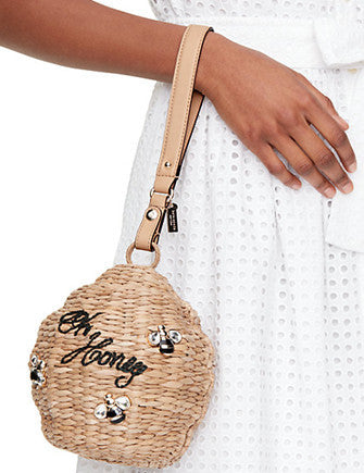 Kate Spade New York Down the Rabbit Hole Wicker Beehive Clutch