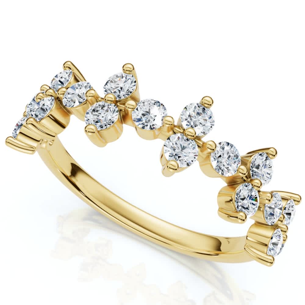 1/2Ct Round Diamond Wedding Ring Stackable Wedding Band 14k Gold Lab Grown