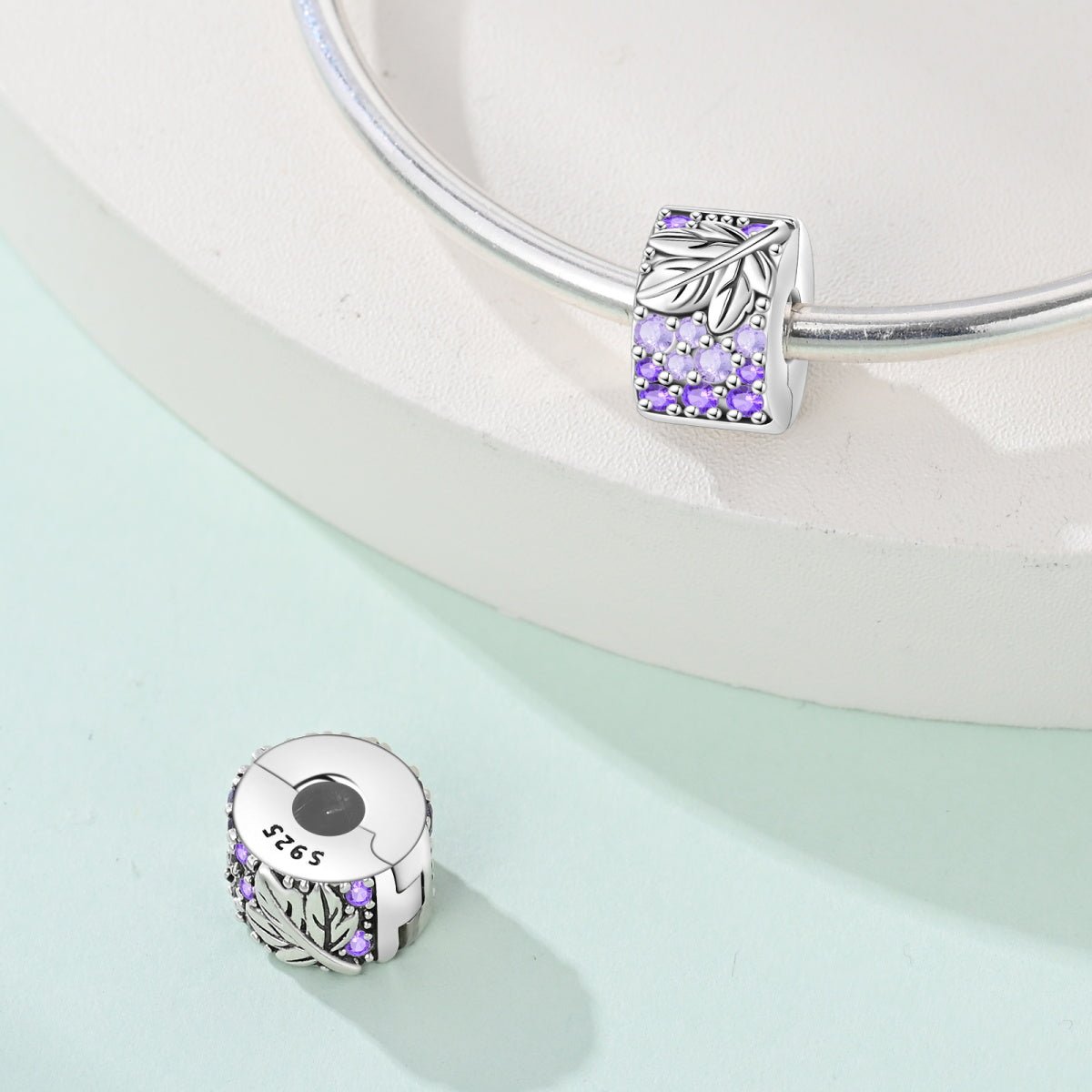 Lavender Leaf Clip Charm