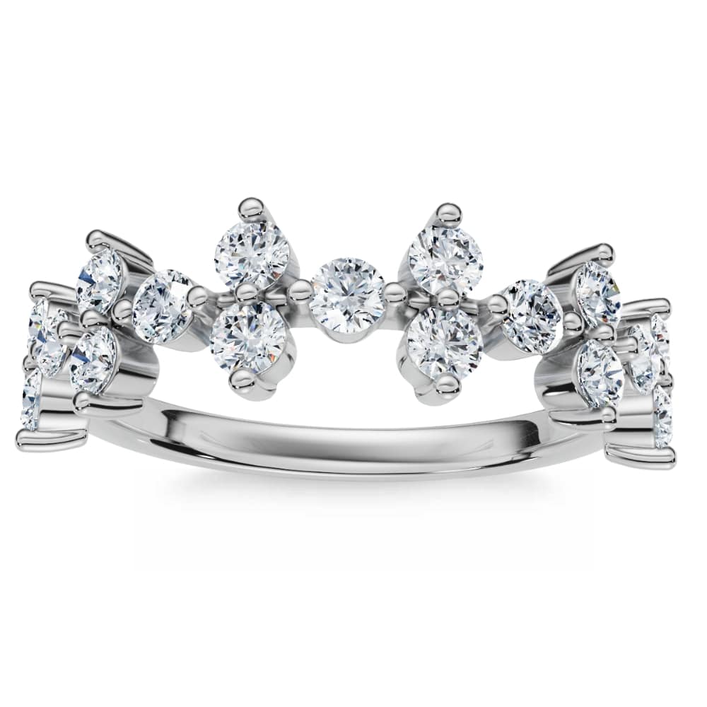 1/2Ct Round Diamond Wedding Ring Stackable Wedding Band 14k Gold Lab Grown