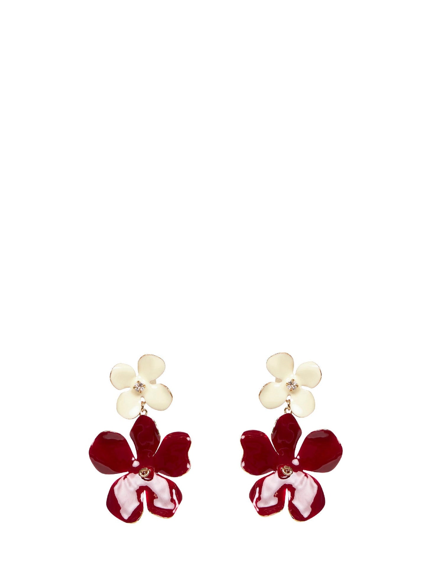 Marni Women Enameled Flowers Dangle Earrings