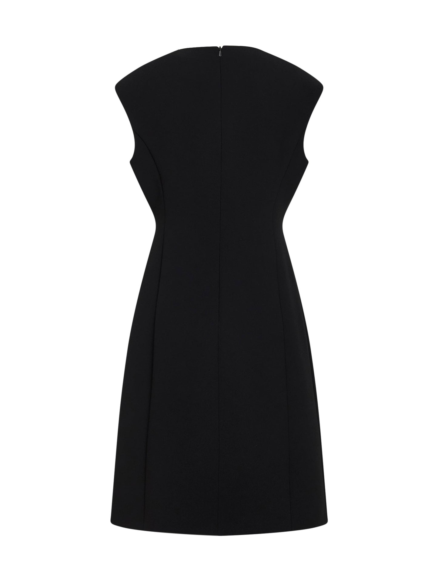 Max Mara Studio Women Black Cady Mstgiunto Short Princess-Line Dress