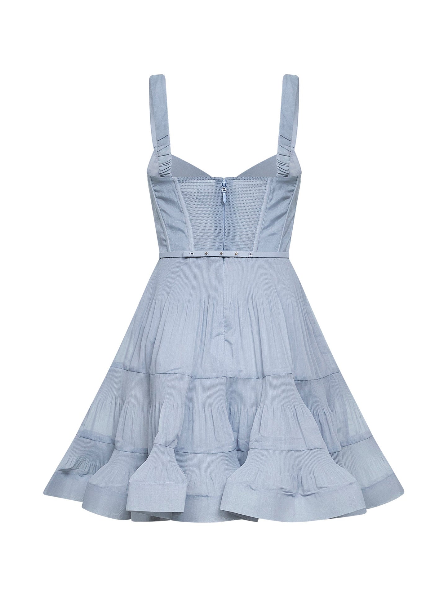 Zimmermann Women Steel Blue Pleated Mini Dress