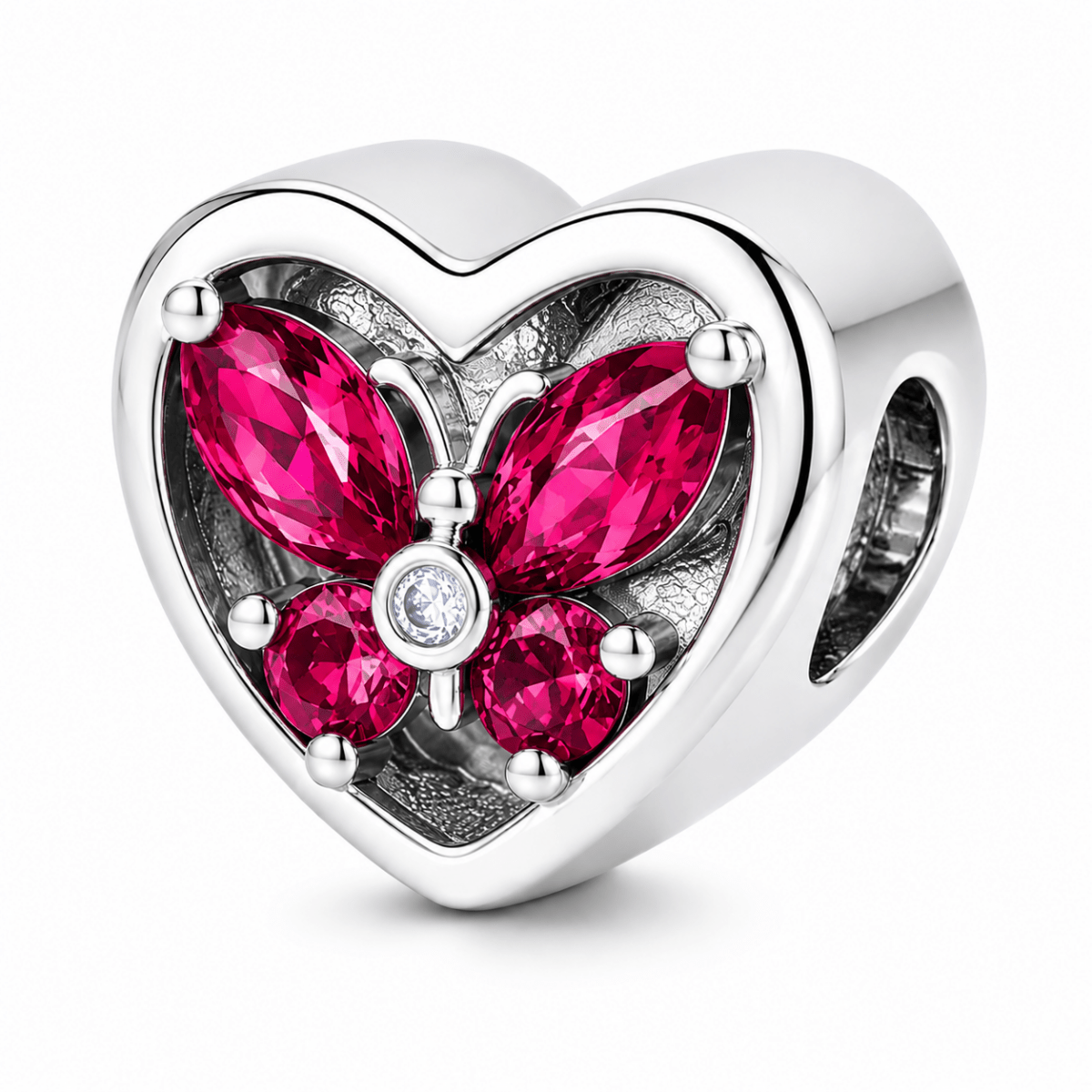 Personalized Heart Photo & Birthstone Charm