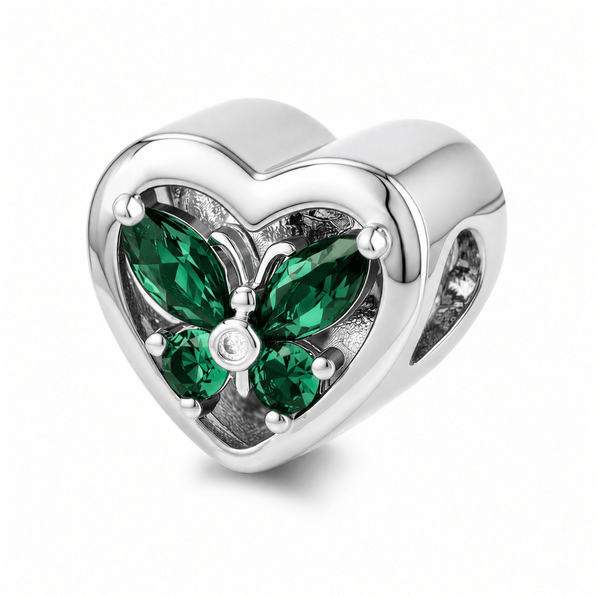 Personalized Heart Photo & Birthstone Charm