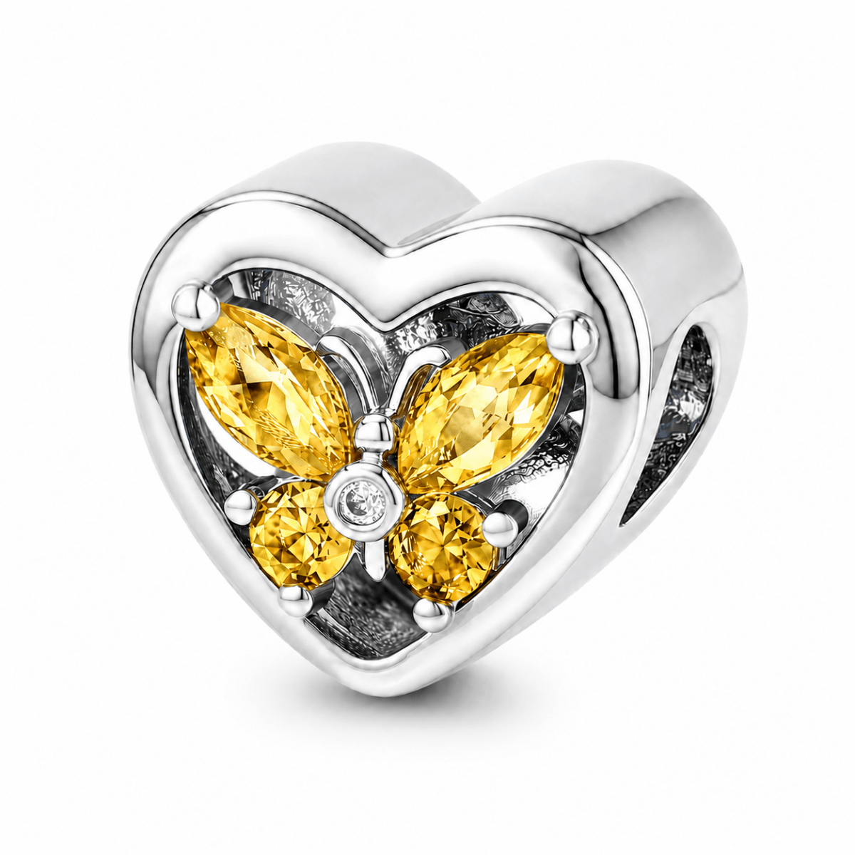 Personalized Heart Photo & Birthstone Charm