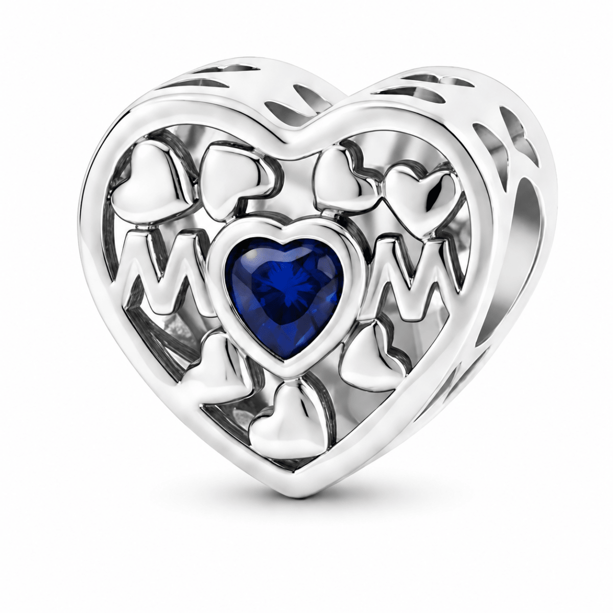 Personalized Mom Heart Photo Charm