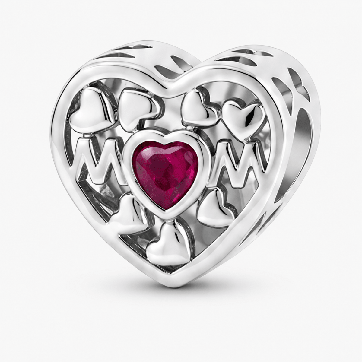Personalized Mom Heart Photo Charm