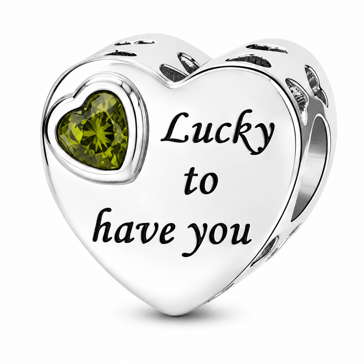 Personalized Photo & Engraved Birthstone Heart Charm