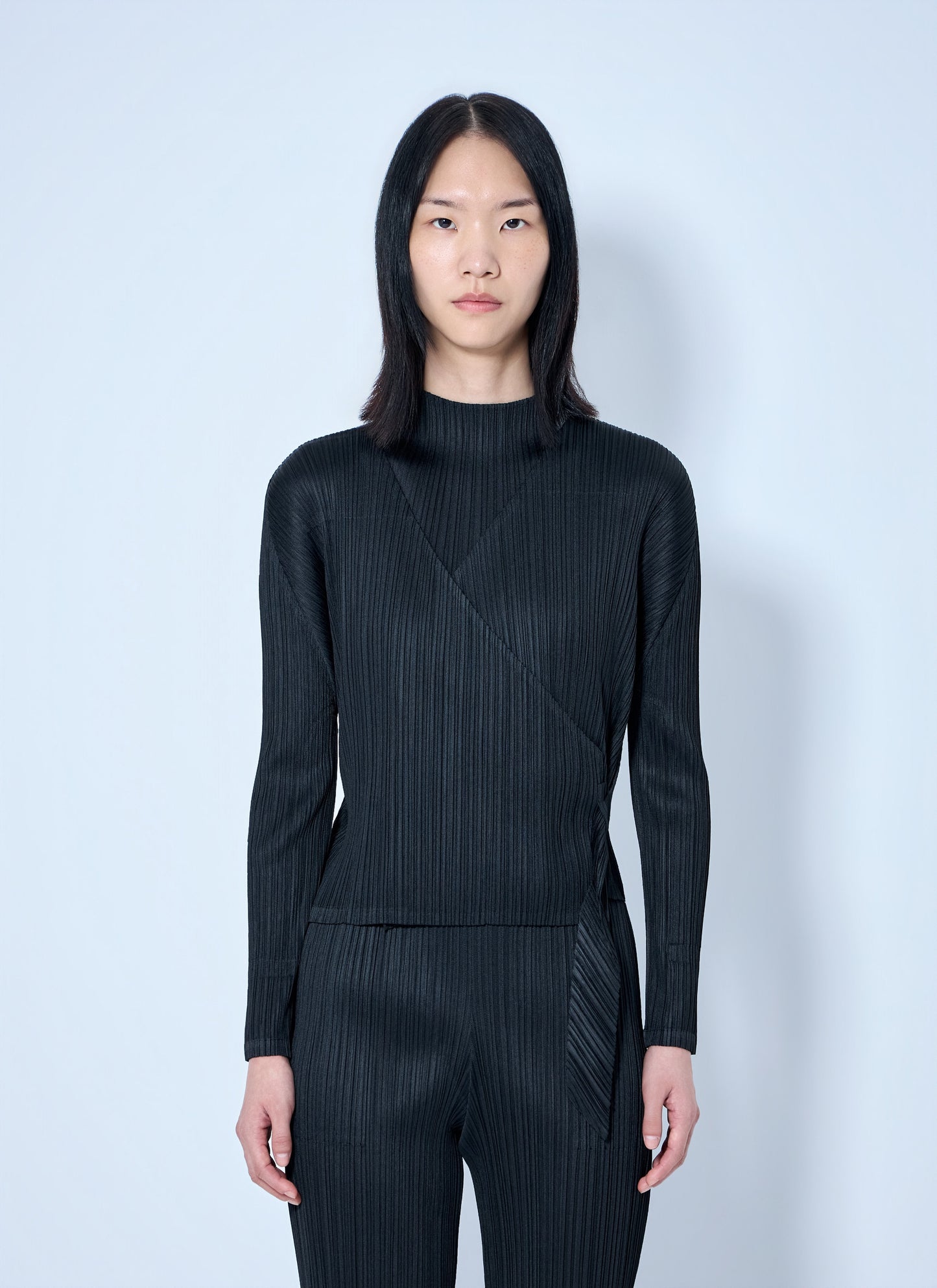 Pleats Please Issey Miyake Women Pleated Wrap Top