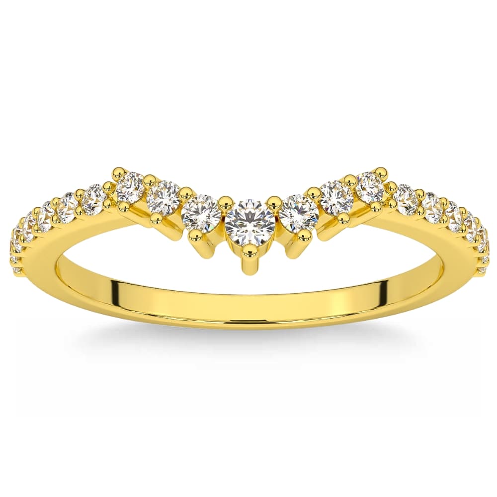 1/3Ct Round Cut Wedding Ring Anniversary Band 14k Gold Lab Grown