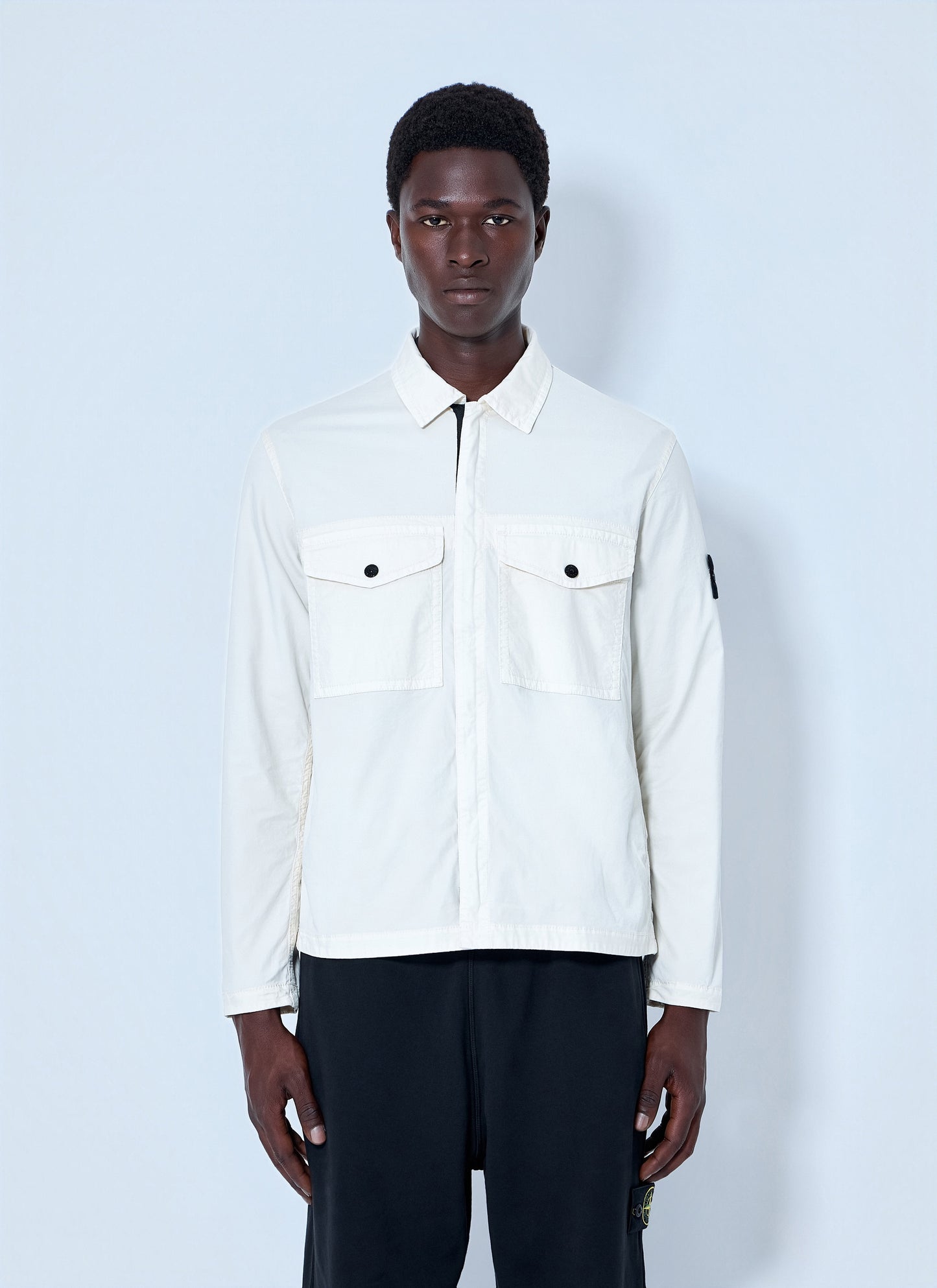 Stone Island Men Zip-Front Overshirt With Flap Pockets