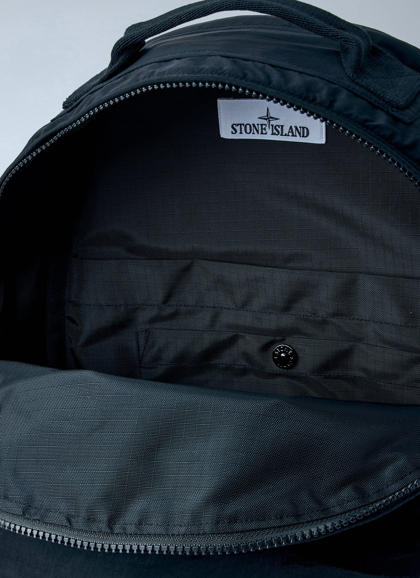 Stone Island Men Nylon Backpack With Front Zip Pocket