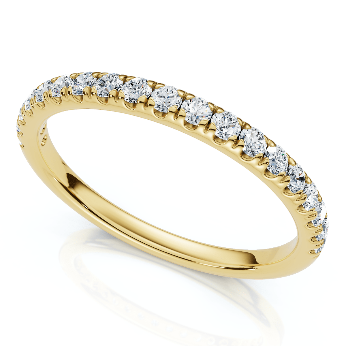 1/4Ct Pave Diamond Wedding Ring 14k Gold or Platinum Anniversary Band Lab Grown