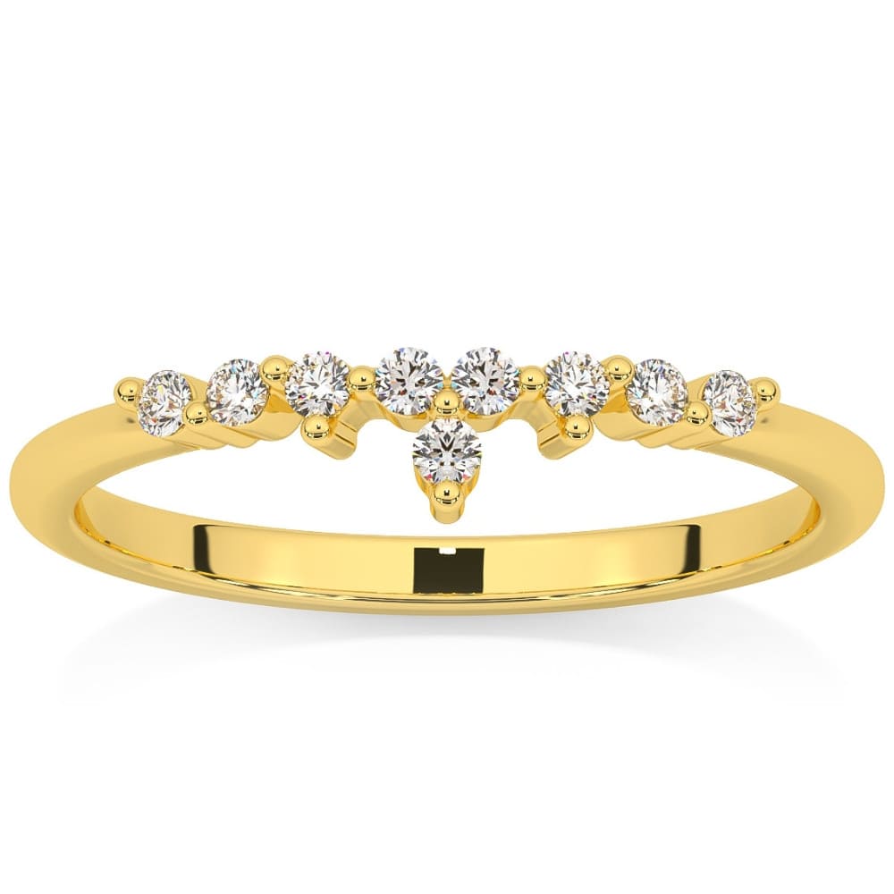 1/5Ct Stackable Diamomnd Anniversary Ring Wedding Band 14k Gold Lab Grown