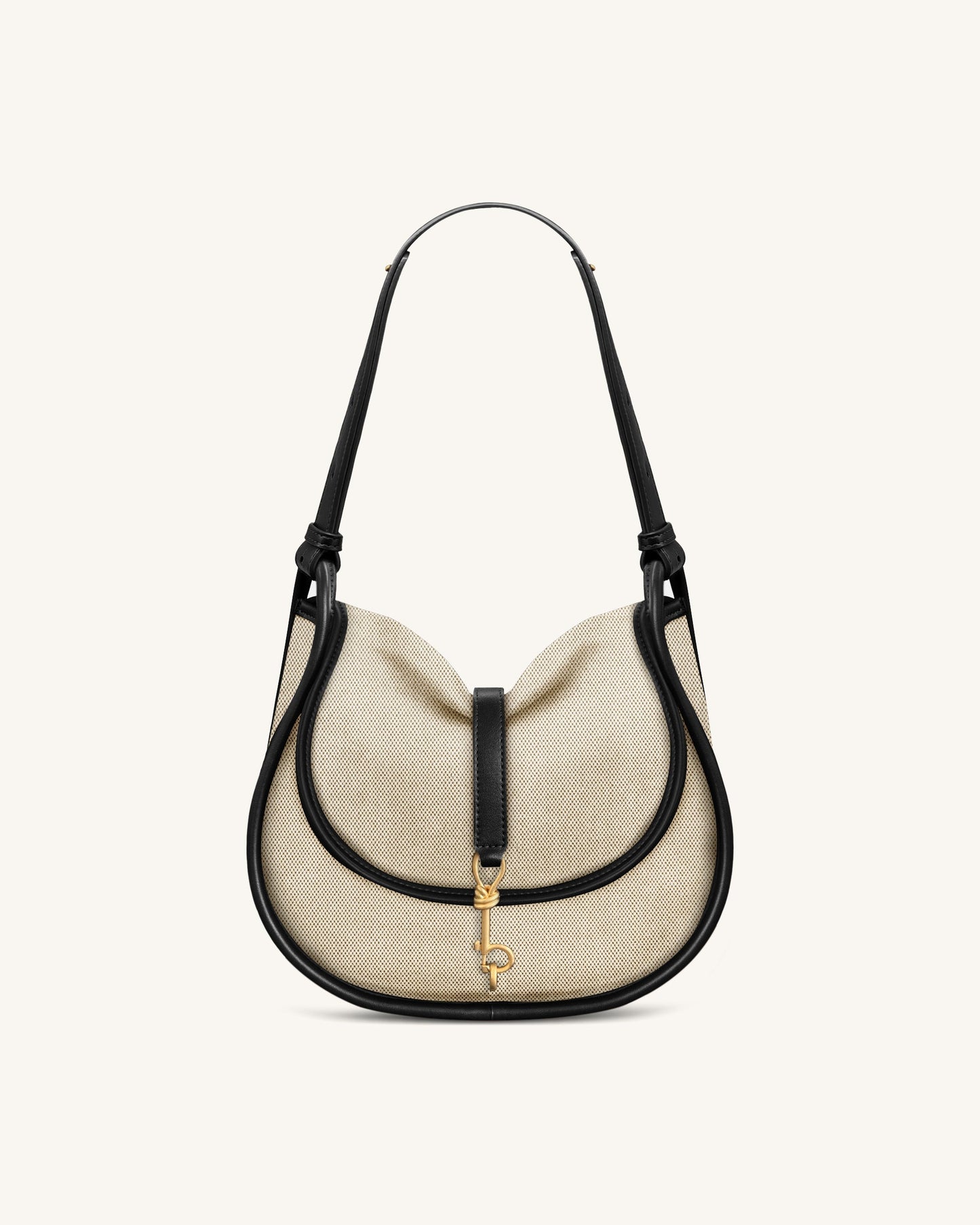 Arla Small Hobo Bag - Black Canvas