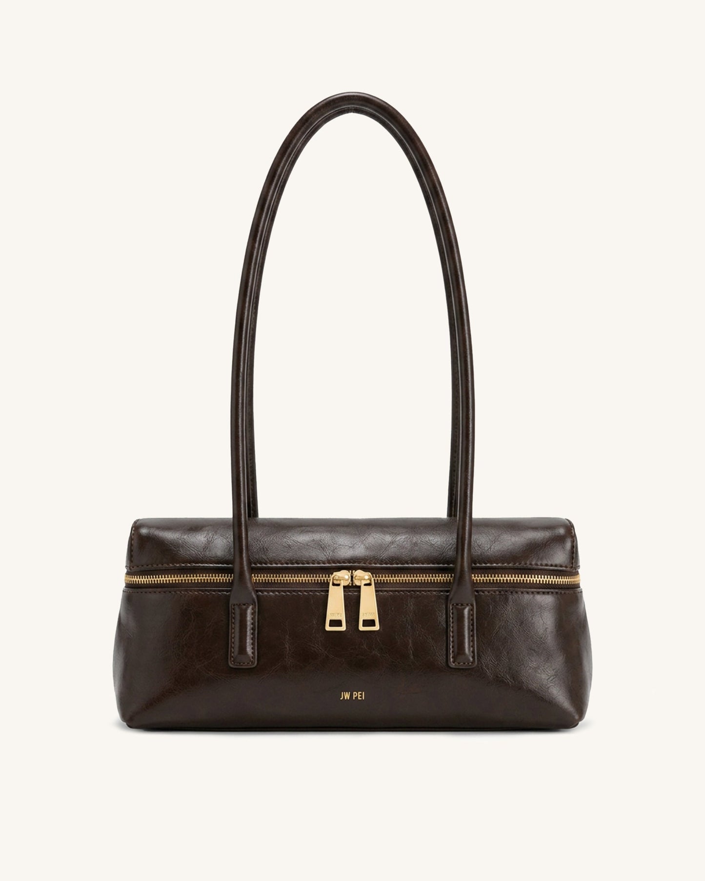 Thea East-West Bowling Bag - Dark Brown
