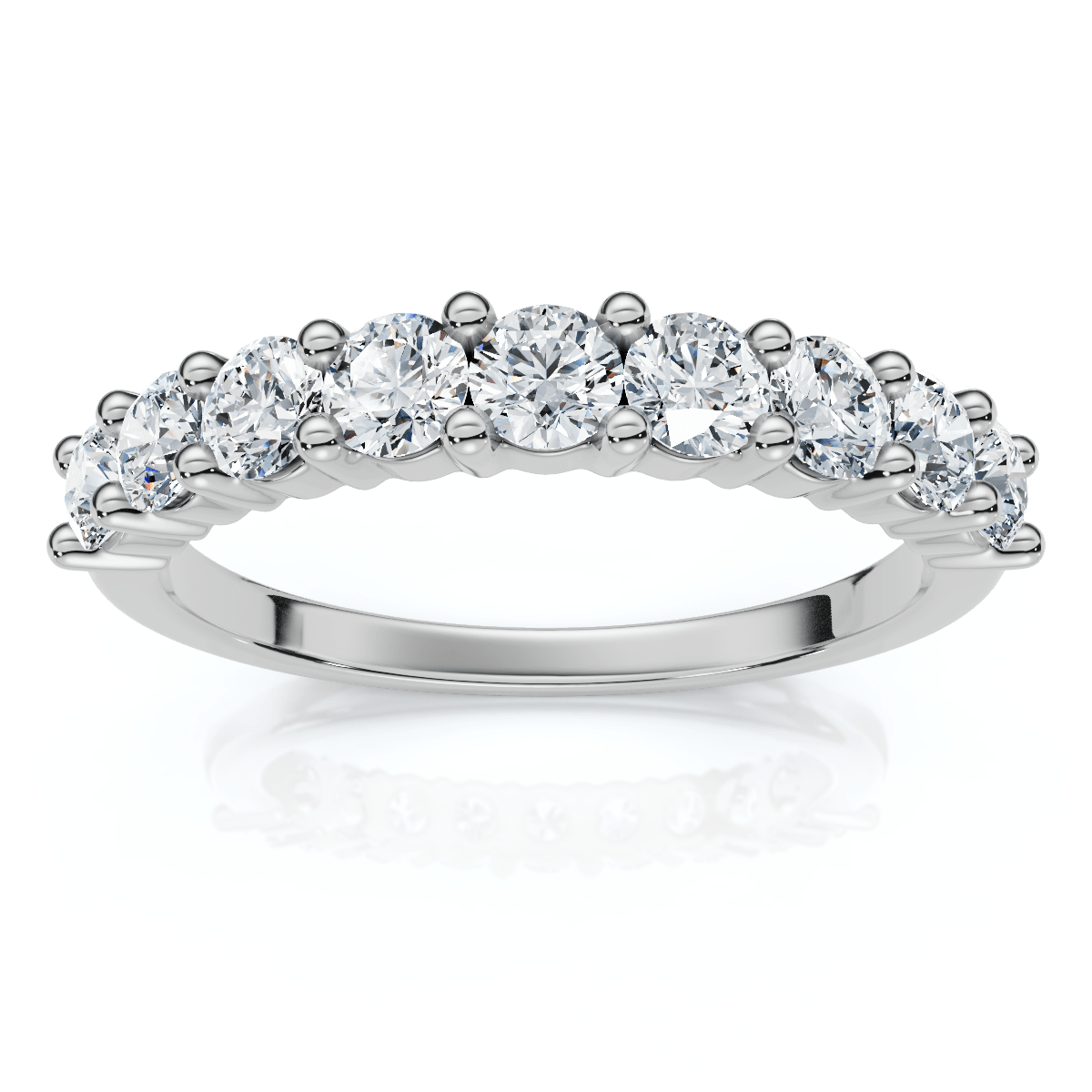 1Ct TW Diamond Common Prong Stackable Wedding Ring 14k Gold/Platinum Lab Grown